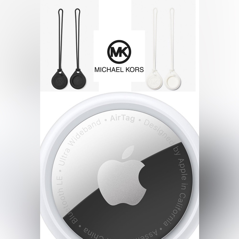 NEW Apple AirTag and Black Michael Kors AirTag Case Bundle
